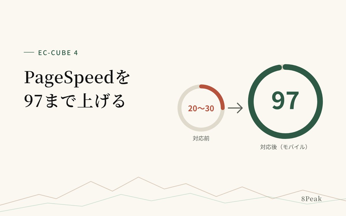 EC-CUBE 4 の PageSpeed を 20 点台から 97 まで上げた手順