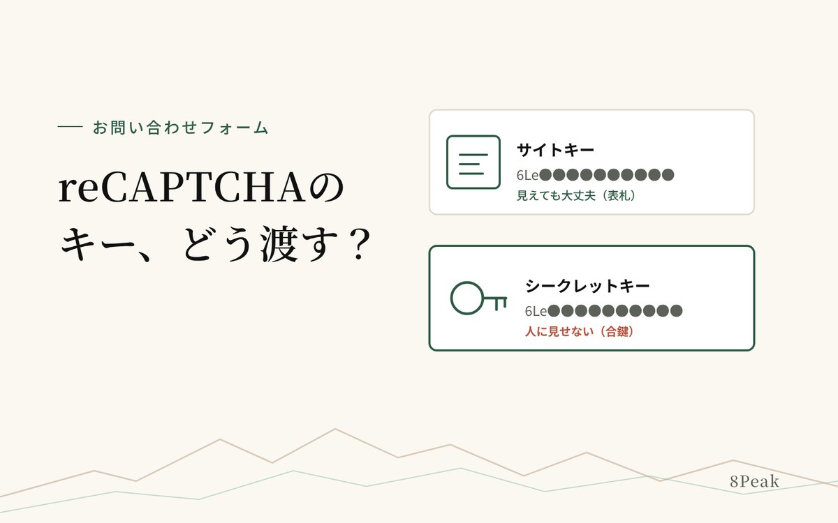 制作会社から「reCAPTCHAのキーをください」と言われたら。10分で終わる発行手順と、安全な渡し方